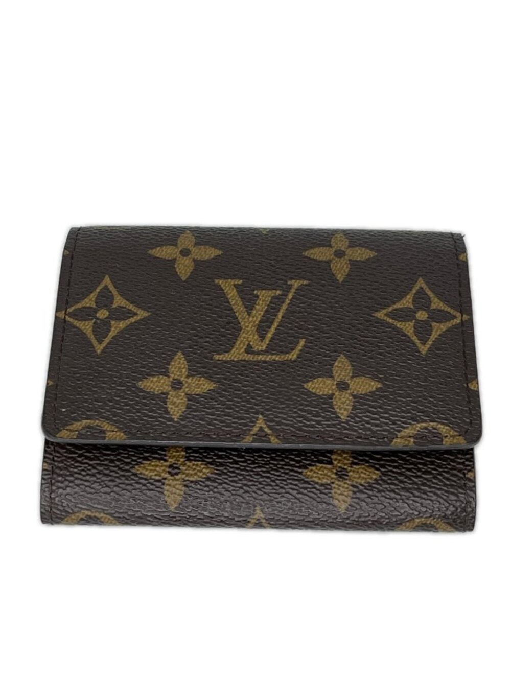 Louis Vuitton Monogram Envelope Business Card Holder Case Brown